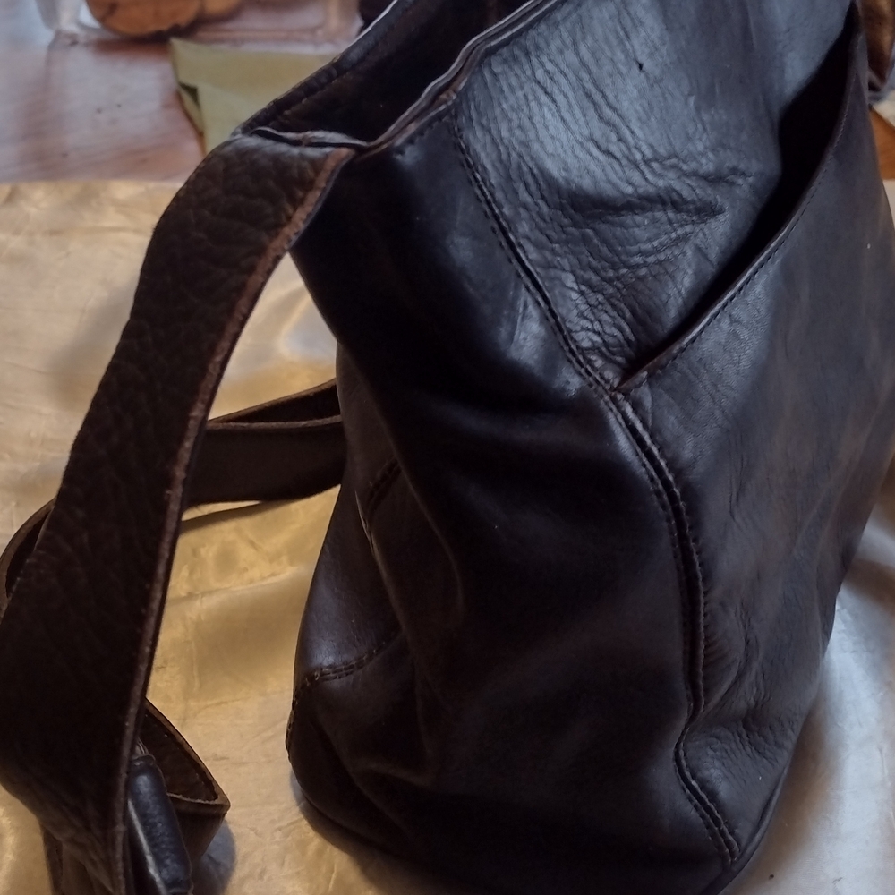Vtg Y2K DAVID KING BOSTON BUTTERSOFT LEATHER MOCHA BROWN CROSSBODY BAG/PURSE!